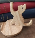 Wooden Cat Mobile Phone Holder