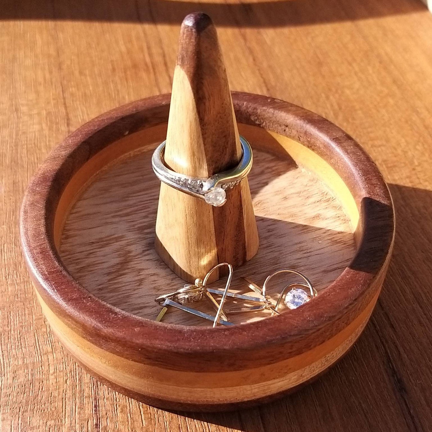 Wooden Ring Holder & Trinket Dish