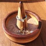 Wooden Ring Holder - Trinket dish - Ring Dish - Earring Holder