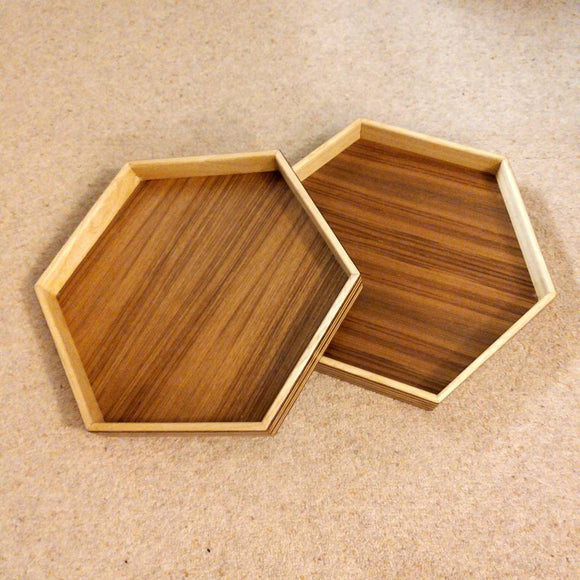 Hexagonal Wooden Tray