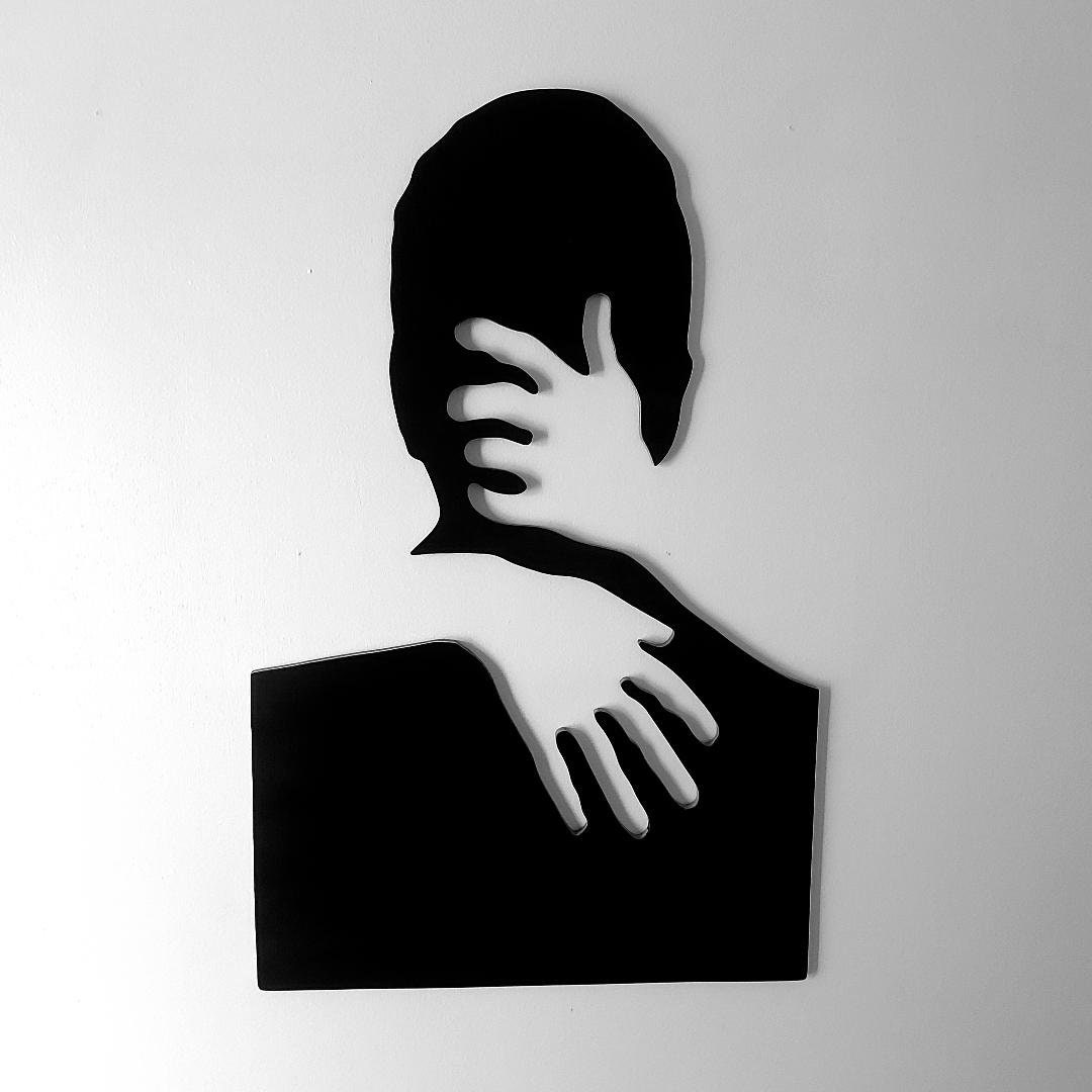 Wooden Wall Art — Lovers Embrace