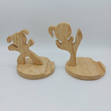 Wooden Mobile Phone Stand - Girls martial arts