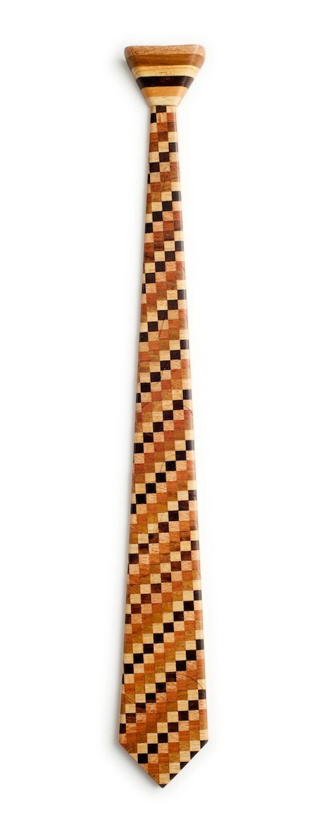 Chequered Tie, Wooden Tie, Funny Gift for men, Mens Accessories, Necktie, Wood Tie, Check Tie