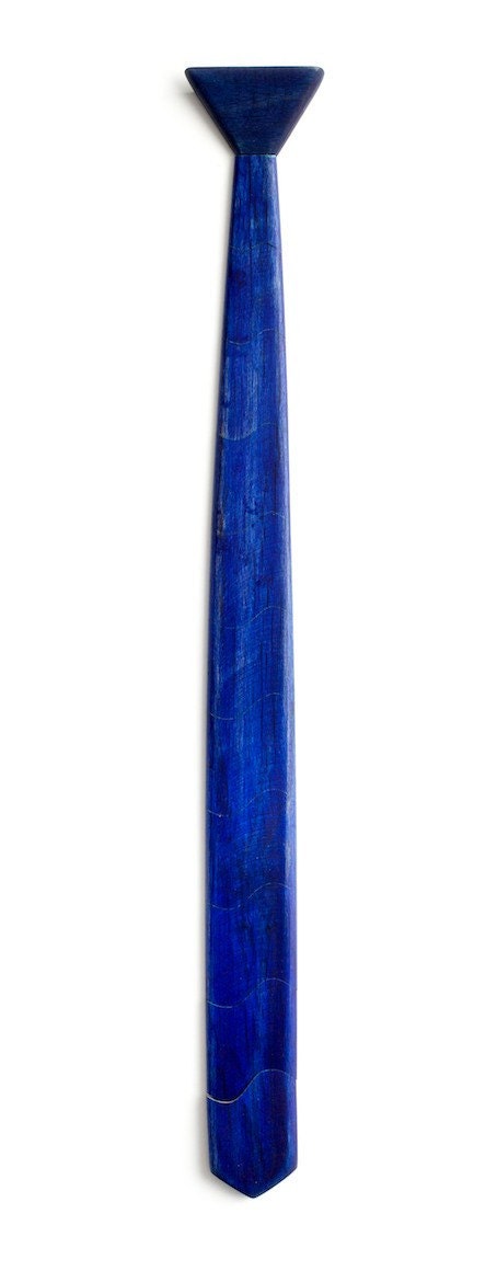 Classic Blue Wooden Tie