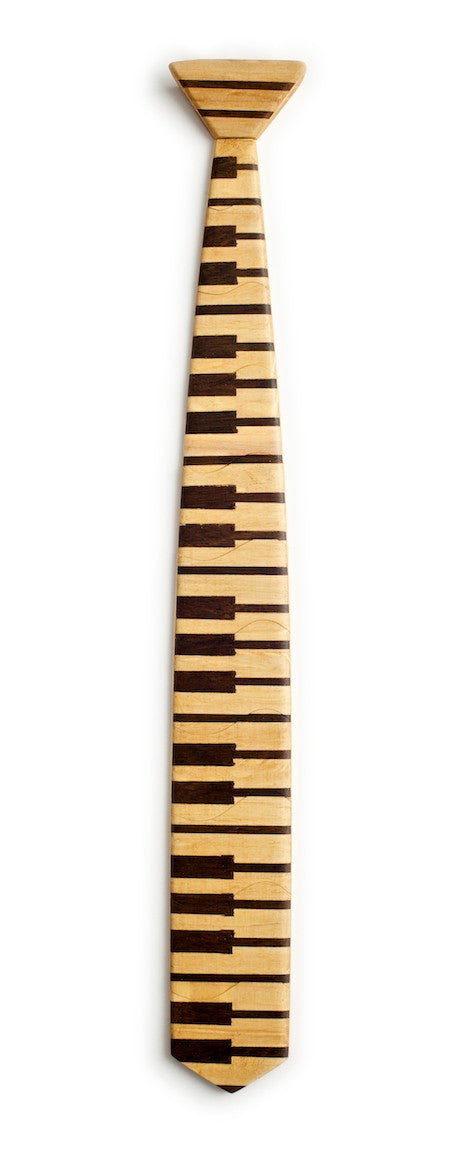 unique original quirky gift for men piano wood tie