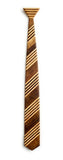Classic School Stripe Dark Wooden Tie