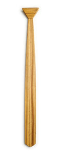 Skinny Zebrano Light Wooden  Tie
